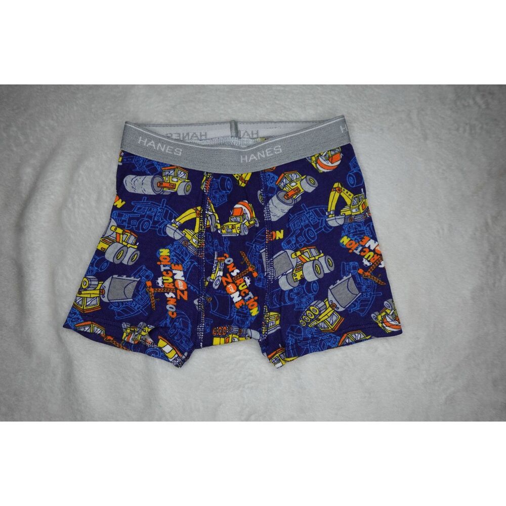 Hanes Toddler Boys' Boxer Briefs 2T-3T: Cotton, Tagless, Cars Pattern + Solid - Picture 3 of 14